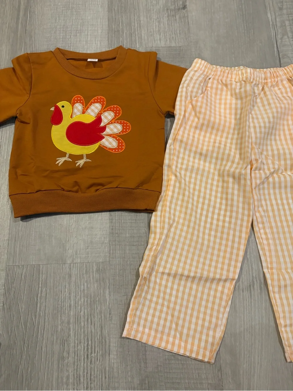 Toddler Boutique Thanksgiving Pants Set..2-3T